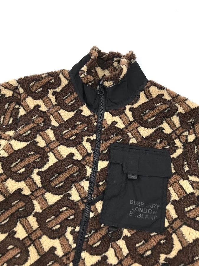 Burberry - Monogram Fleece Jacquard Jacket  HBX - Globally Curated Fashion  and Lifestyle by Hypebeast