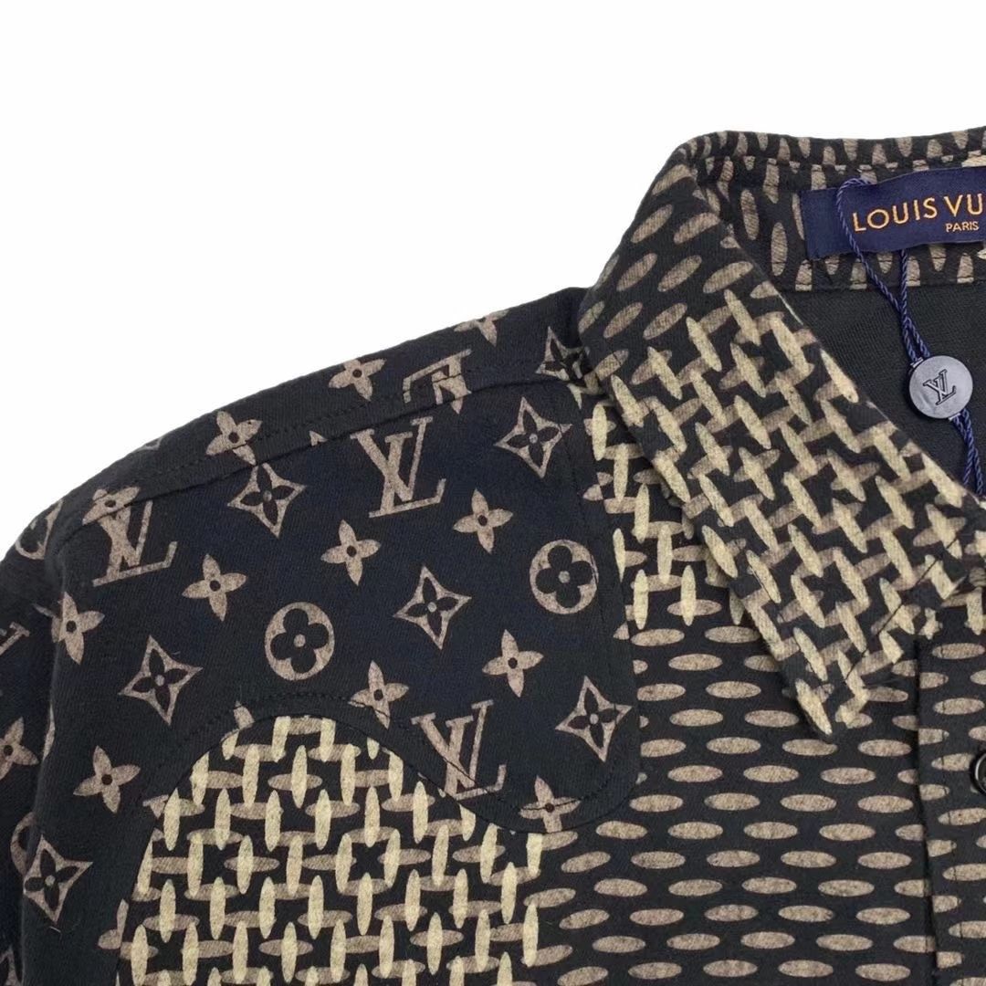 giant damier waves monogram flannel shirt