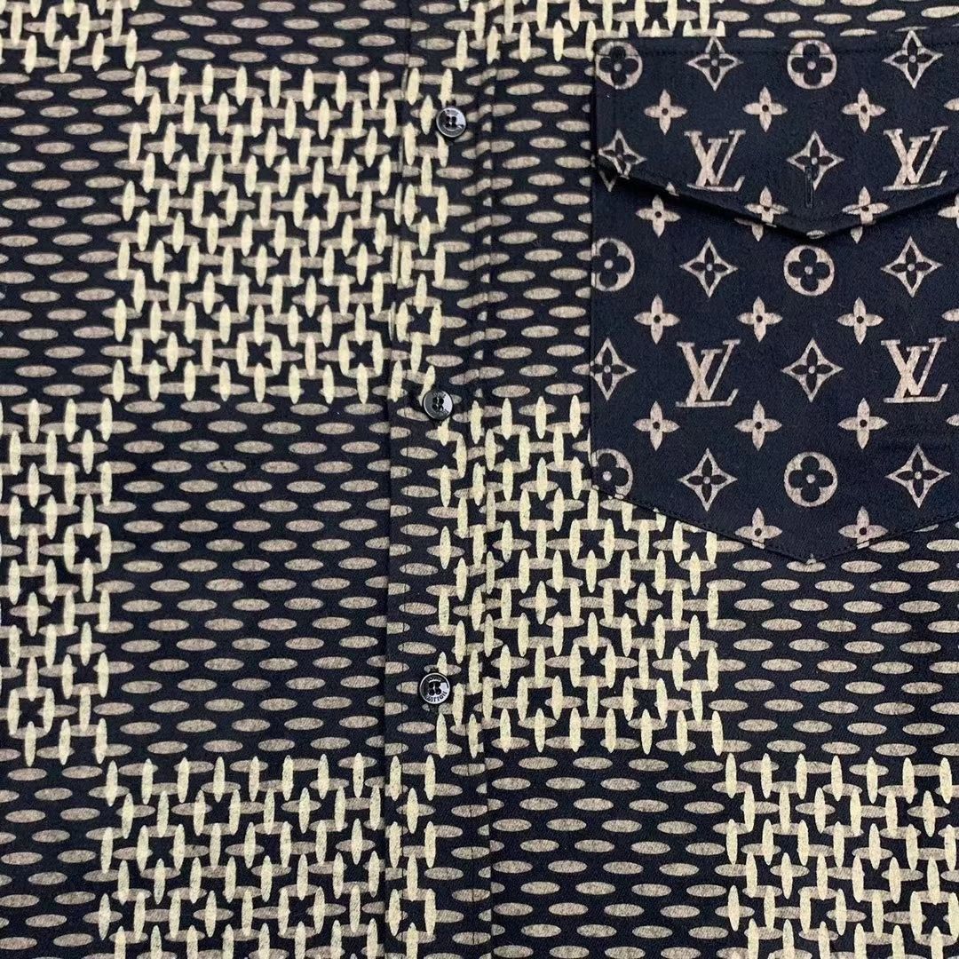 giant damier waves monogram flannel shirt